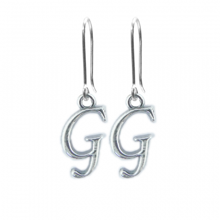 Cercei din argint cu litere: - Cercei argint Litera G 9219250 Dras