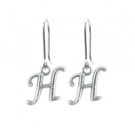 Cercei din argint cu litere: - Cercei argint Litera H 9220250 Dras