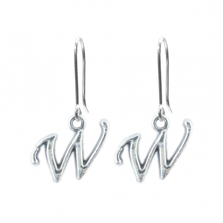 Cercei din argint cu litere: - Cercei argint Litera W 9232250 Dras