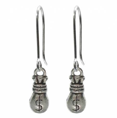 Cercei din argint cu diverse motive - Cercei argint Saculet bani 7131570 Dras