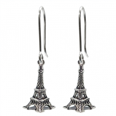 Cercei din argint cu diverse motive - Cercei argint Turnul Eiffel 9593390 Dras