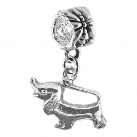 Cu caini - Charm argint Caine Teckel 6267175 Dras