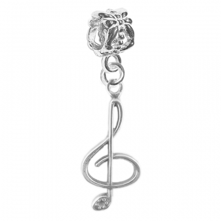 Charmuri din argint cu tematica muzicala: - Charm argint Chei sol 6100225 Dras