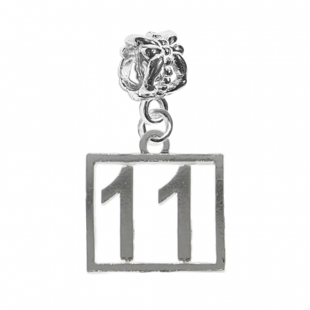 Charmuri din argint cu cifre: - Charm argint Cifra 11 numar norocos cifre aniversare 10251_1360 Dras