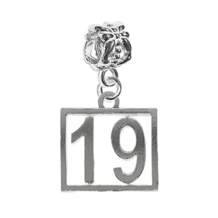Charmuri din argint cu cifre: - Charm argint Cifra 19 numar norocos cifre aniversare 10251_9360 Dras