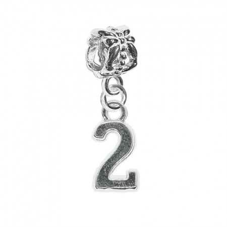 Cu cifre decupate - Charm argint Cifra 2 9522225 Dras