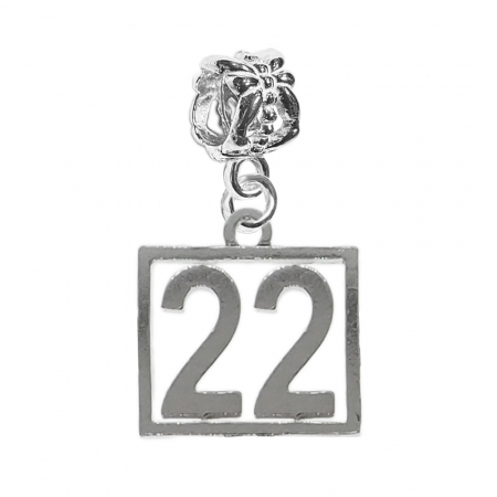 Charmuri din argint cu cifre: - Charm argint Cifra 22 numar norocos cifre aniversare 10252_2360 Dras
