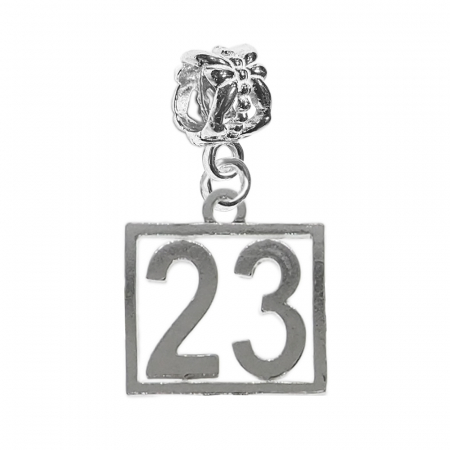 Charmuri din argint cu cifre: - Charm argint Cifra 23 numar norocos cifre aniversare 10252_3360 Dras