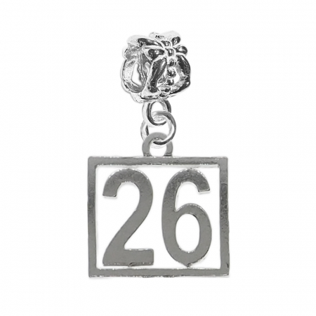 Charmuri din argint cu cifre: - Charm argint Cifra 26 numar norocos cifre aniversare 10252_6360 Dras