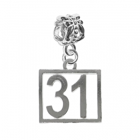 Charmuri din argint cu cifre: - Charm argint Cifra 31 numar norocos cifre aniversare 10253_1360 Dras