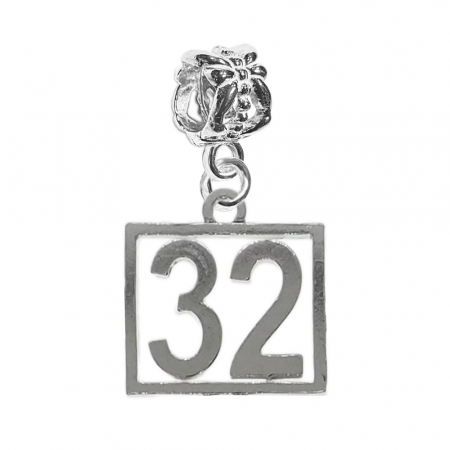 Charmuri din argint cu cifre: - Charm argint Cifra 32 numar norocos cifre aniversare 10253_2360 Dras