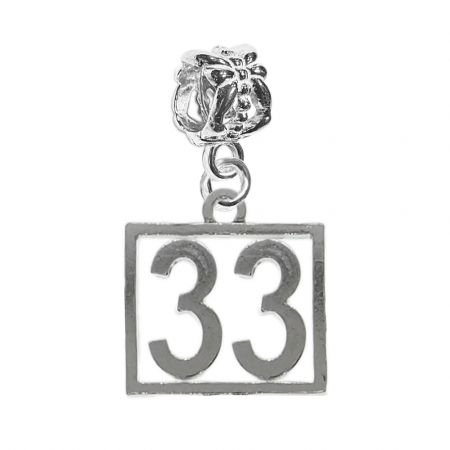 Charmuri din argint cu cifre: - Charm argint Cifra 33 numar norocos cifre aniversare 10253_3360 Dras