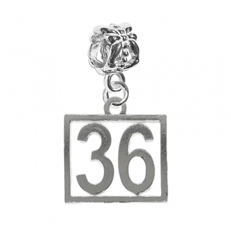 Charmuri din argint cu cifre: - Charm argint Cifra 36 numar norocos cifre aniversare 10253_6360 Dras
