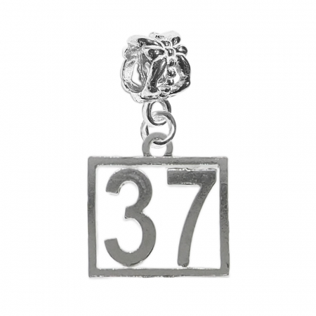 Charmuri din argint cu cifre: - Charm argint Cifra 37 numar norocos cifre aniversare 10253_7360 Dras
