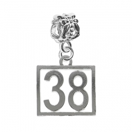 Charmuri din argint cu cifre: - Charm argint Cifra 38 numar norocos cifre aniversare 10253_8360 Dras