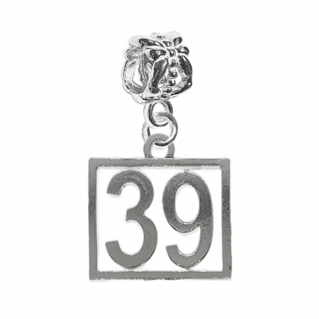 Charmuri din argint cu cifre: - Charm argint Cifra 39 numar norocos cifre aniversare 10253_9360 Dras