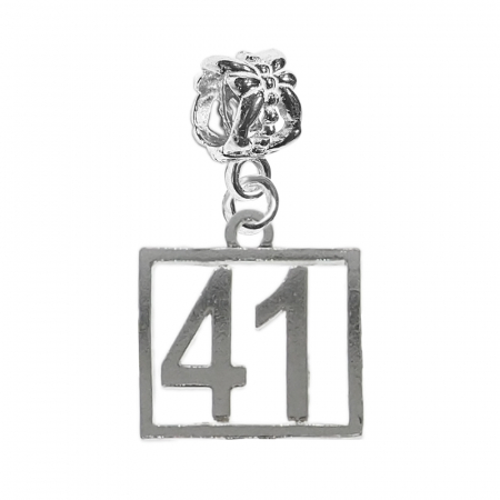 Charmuri din argint cu cifre: - Charm argint Cifra 41 numar norocos cifre aniversare 10254_1360 Dras