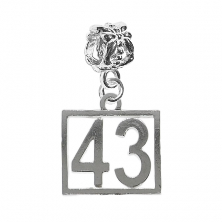 Charmuri din argint cu cifre: - Charm argint Cifra 43 numar norocos cifre aniversare 10254_3360 Dras