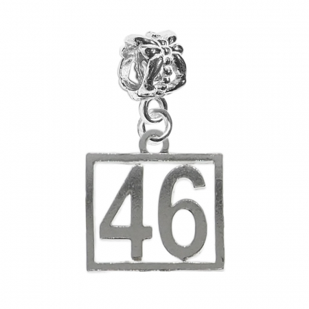 Charmuri din argint cu cifre: - Charm argint Cifra 46 numar norocos cifre aniversare 10254_6360 Dras