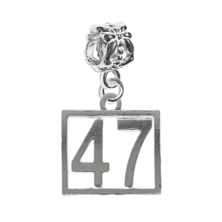 Charmuri din argint cu cifre: - Charm argint Cifra 47 numar norocos cifre aniversare 10254_7360 Dras