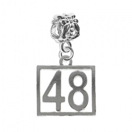 Charmuri din argint cu cifre: - Charm argint Cifra 48 numar norocos cifre aniversare 10254_8360 Dras