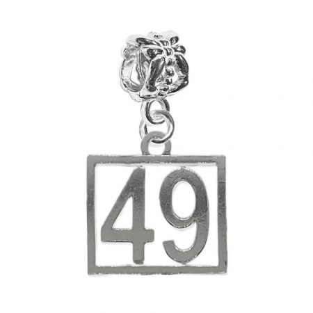 Charmuri din argint cu cifre: - Charm argint Cifra 49 numar norocos cifre aniversare 10254_9360 Dras