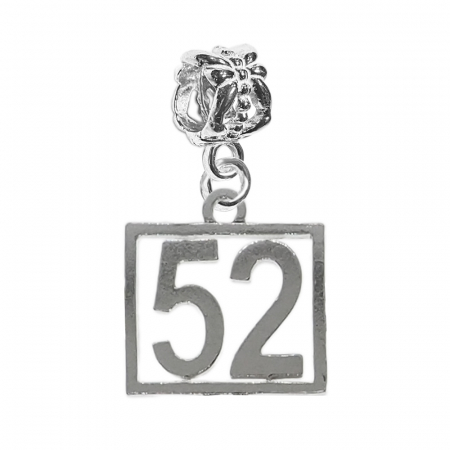 Charmuri din argint cu cifre: - Charm argint Cifra 52 numar norocos cifre aniversare 10255_2360 Dras