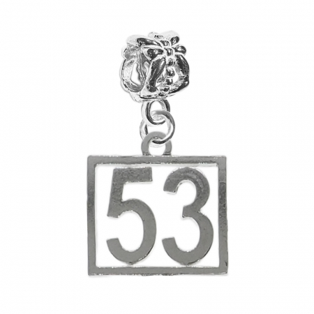 Charmuri din argint cu cifre: - Charm argint Cifra 53 numar norocos cifre aniversare 10255_3360 Dras