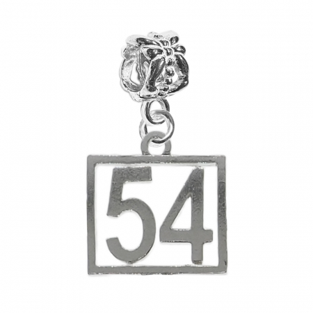 Charmuri din argint cu cifre: - Charm argint Cifra 54 numar norocos cifre aniversare 10255_4360 Dras