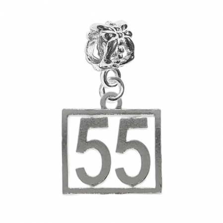 Charmuri din argint cu cifre: - Charm argint Cifra 55 numar norocos cifre aniversare 10255_5360 Dras