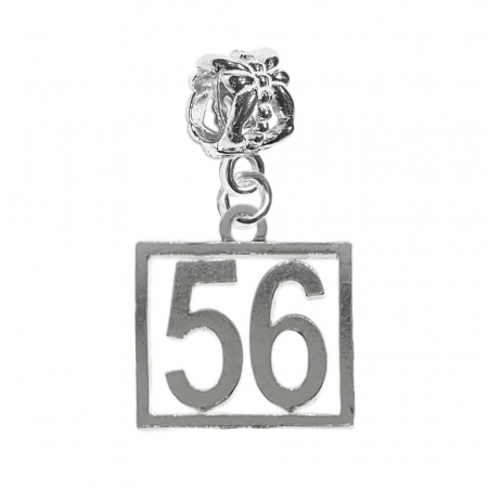 Charmuri din argint cu cifre: - Charm argint Cifra 56 numar norocos cifre aniversare 10255_6360 Dras