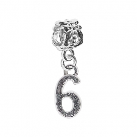 Cu cifre decupate - Charm argint Cifra 6 9526225 Dras