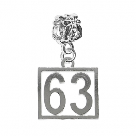Charmuri din argint cu cifre: - Charm argint Cifra 63 numar norocos cifre aniversare 10256_3360 Dras