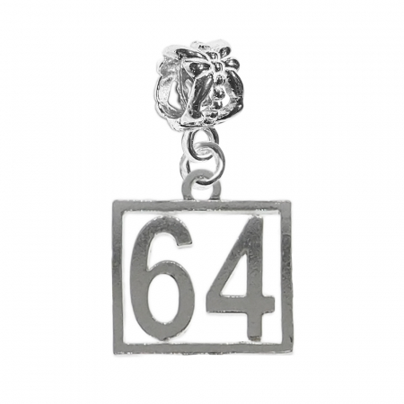 Charmuri din argint cu cifre: - Charm argint Cifra 64 numar norocos cifre aniversare 10256_4360 Dras