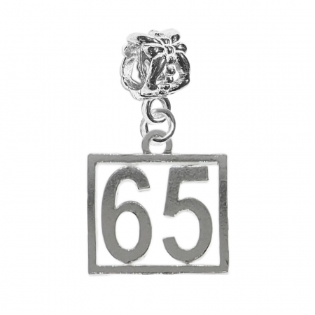 Charmuri din argint cu cifre: - Charm argint Cifra 65 numar norocos cifre aniversare 10256_5360 Dras
