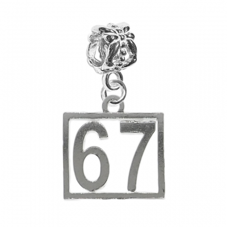Charmuri din argint cu cifre: - Charm argint Cifra 67 numar norocos cifre aniversare 10256_7360 Dras