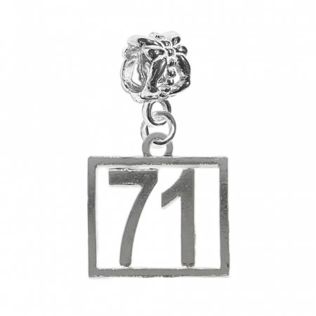 Charmuri din argint cu cifre: - Charm argint Cifra 71 numar norocos cifre aniversare 10247_1360 Dras