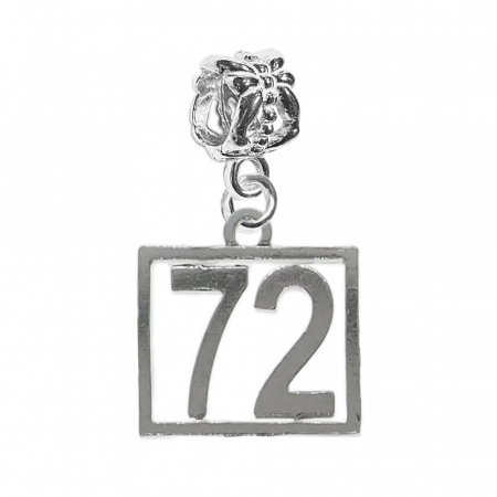Charmuri din argint cu cifre: - Charm argint Cifra 72 numar norocos cifre aniversare 10247_2360 Dras
