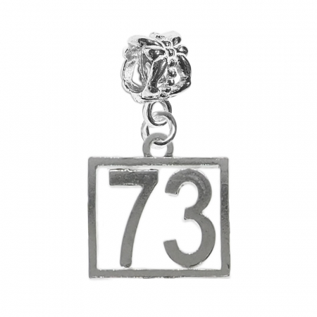 Charmuri din argint cu cifre: - Charm argint Cifra 73 numar norocos cifre aniversare 10247_3360 Dras