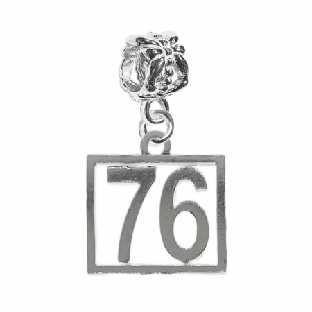 Charmuri din argint cu cifre: - Charm argint Cifra 76 numar norocos cifre aniversare 10247_6360 Dras