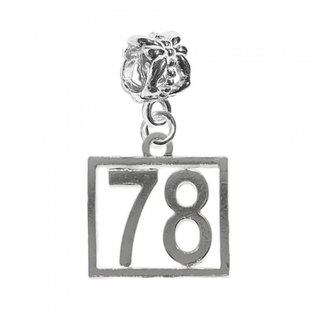 Charmuri din argint cu cifre: - Charm argint Cifra 78 numar norocos cifre aniversare 10247_8360 Dras