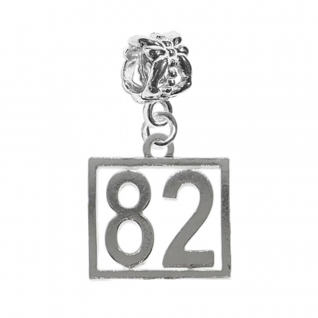 Charmuri din argint cu cifre: - Charm argint Cifra 82 numar norocos cifre aniversare 10248_2360 Dras