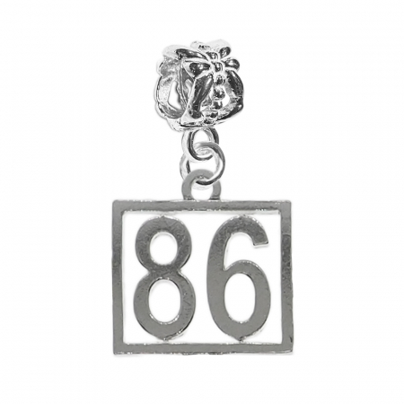 Charmuri din argint cu cifre: - Charm argint Cifra 86 numar norocos cifre aniversare 10248_6360 Dras