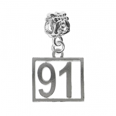 Charmuri din argint cu cifre: - Charm argint Cifra 91 numar norocos cifre aniversare 10249_1360 Dras