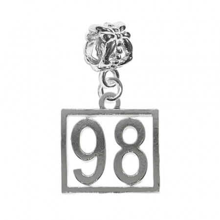 Charmuri din argint cu cifre: - Charm argint Cifra 98 numar norocos cifre aniversare 10249_8360 Dras