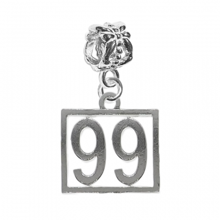 Charmuri din argint cu cifre: - Charm argint Cifra 99 numar norocos cifre aniversare 10249_9360 Dras