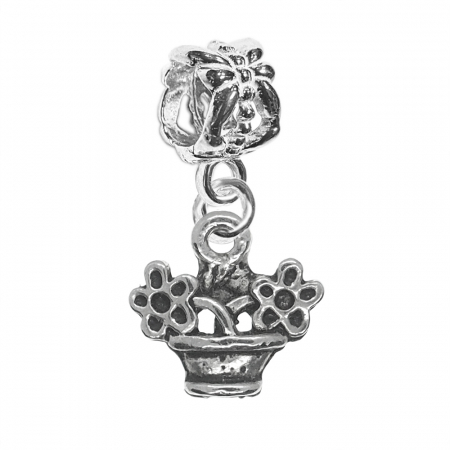 Cu flori - Charm argint Cos flori 9999240 Dras