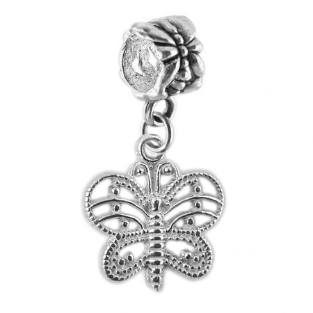 Charmuri din argint cu insecte: - Charm argint Fluturas 9258165 Dras