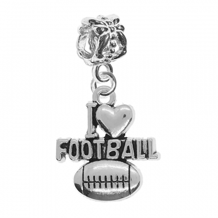 Fotbal - Charm argint I love football 9906370 Dras