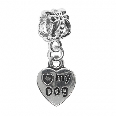 Cu caini - Charm argint Inima Love my dog 9287290 Dras